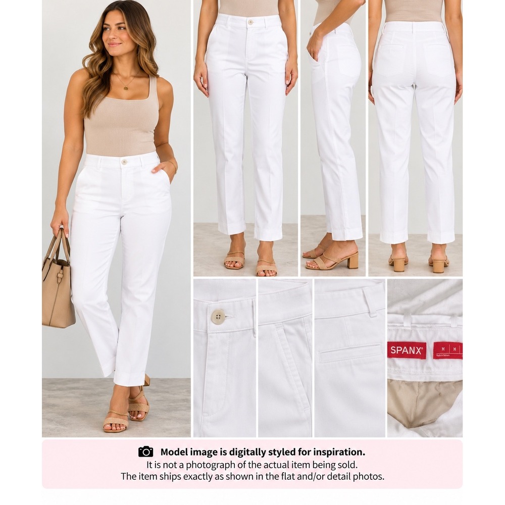 🤍 SPANX NWT White Ankle Pants — Size M Regular